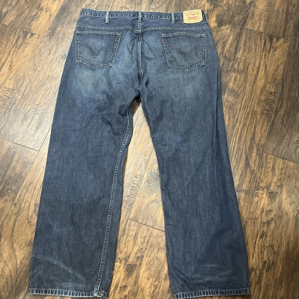 Levi's 569 Loose Straight Jeans Men's 42x30 Dark Wash Denim Relaxed Fit